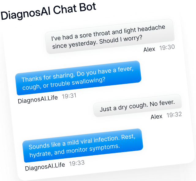 DiagnosAI Chat Interface